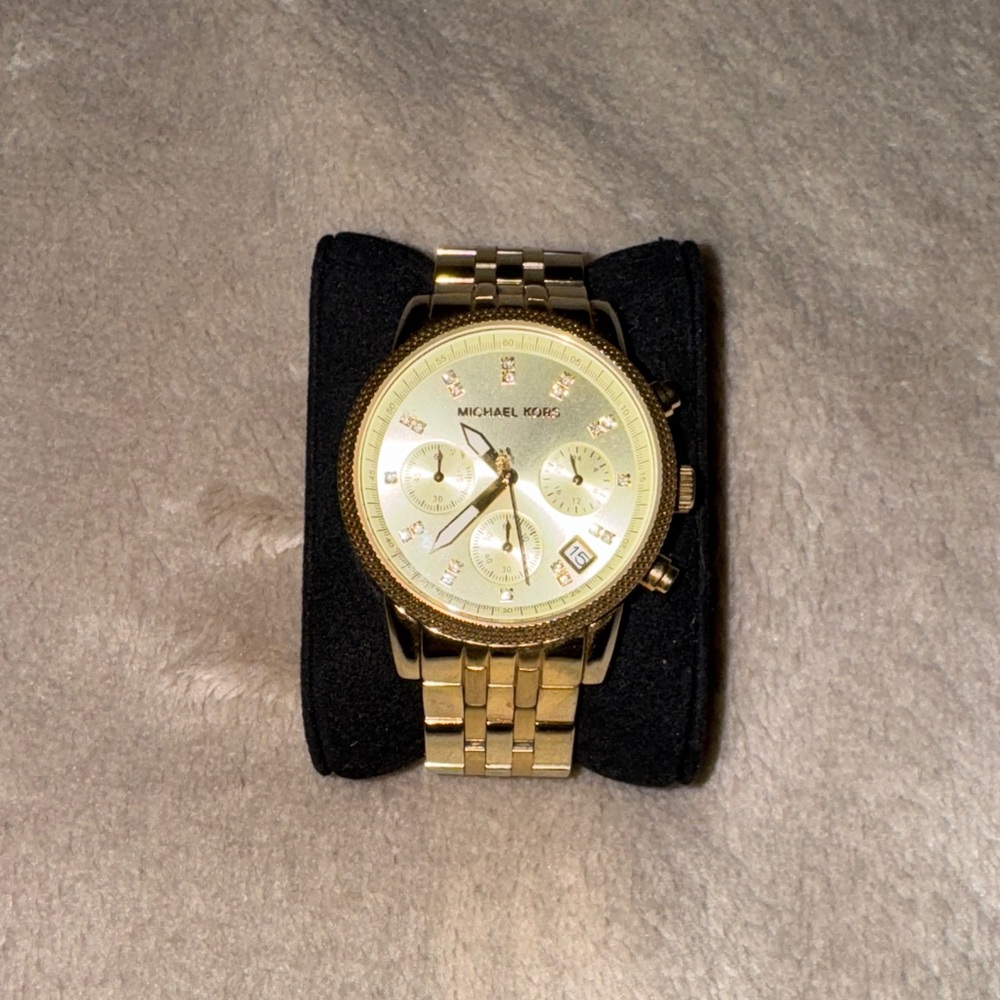 Michael Kors Gold-Tone Chronograph Watch
